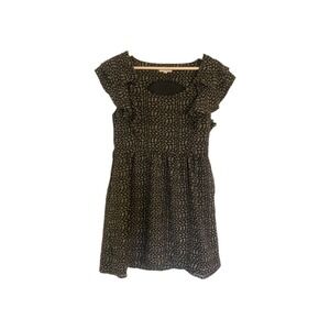 Mind Code Cottage Dress Size Small Ruffle Sleeve Pleated All Over‎ Print